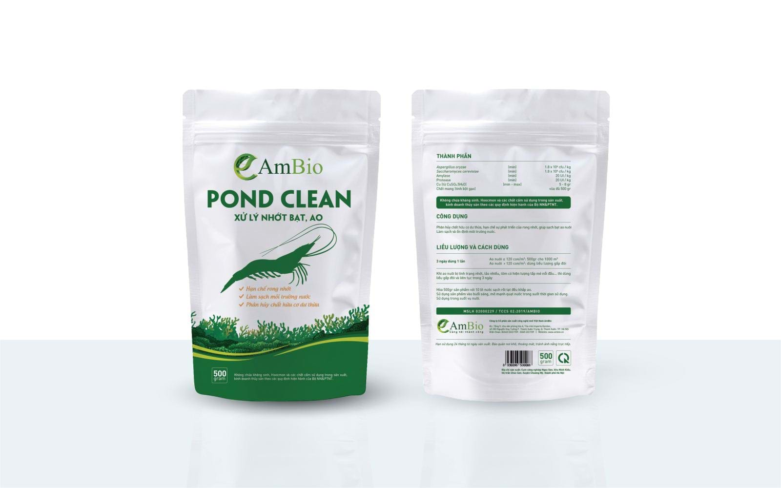 THAY ĐỔI MẪU MÃ SẢN PHẨM POND CLEAN - XỬ LÝ NHỚT BẠT, AO